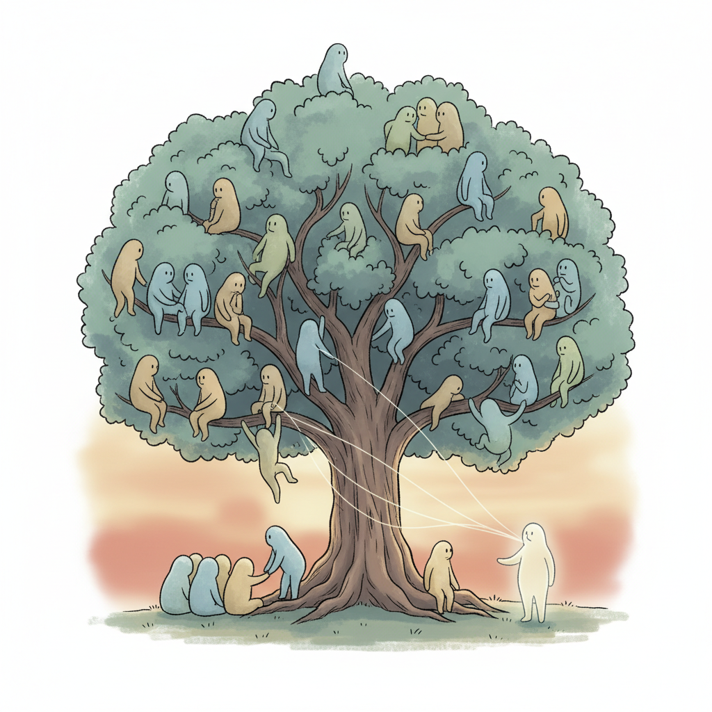 Blob Tree autoconhecimento revelando a personalidade