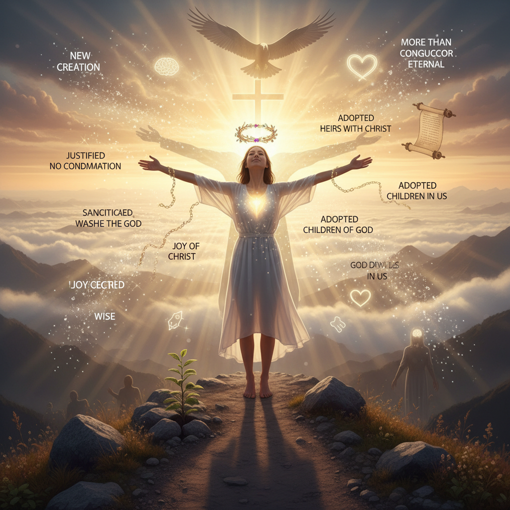 Descobrindo sua Verdadeira Identidade em Cristo Mulher com semblante sereno, representando a descoberta da Identidade em Cristo